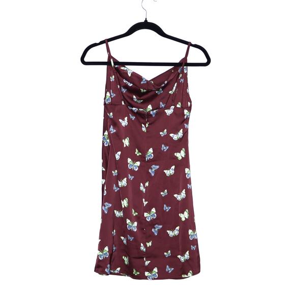 URBAN OUTFITTERS Mallory Butterfly Mini Slip Dress Spaghetti Strap Women's S - Picture 4 of 12